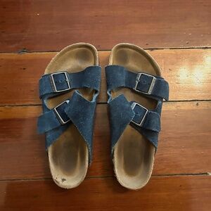 Blue Suede Birkenstocks